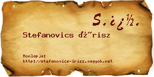 Stefanovics Írisz névjegykártya